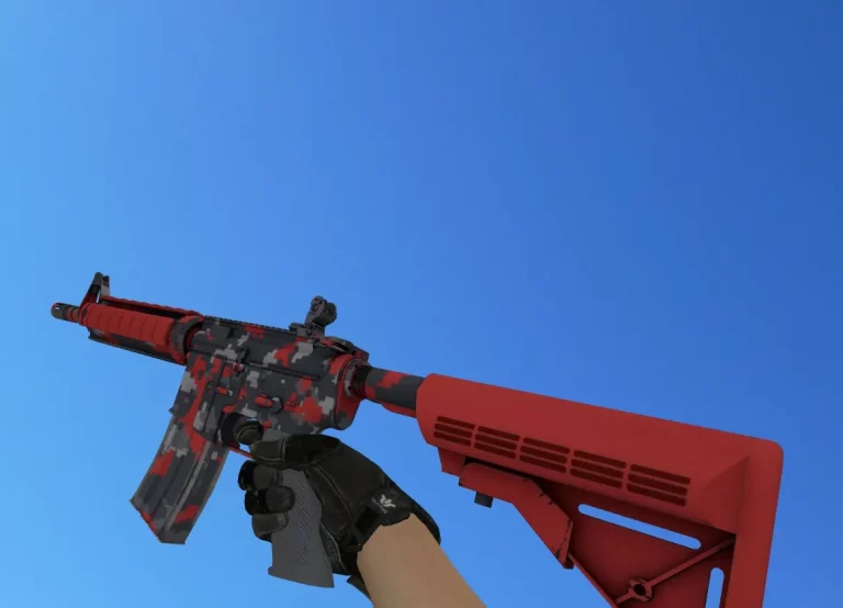 «M4A4 | Пиксельный камуфляж «Красный» (Red DDPAT)» для CS 1.6