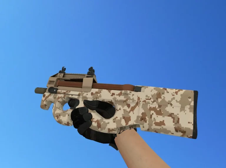 «P90 | Пиксельный камуфляж «Пустыня» (Desert DDPAT)» для CS 1.6