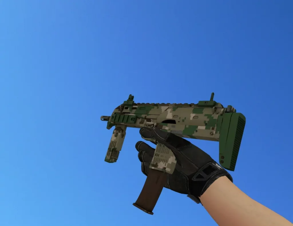 «MP7 Пиксельный камуфляж «Лес»» для CS 1.6