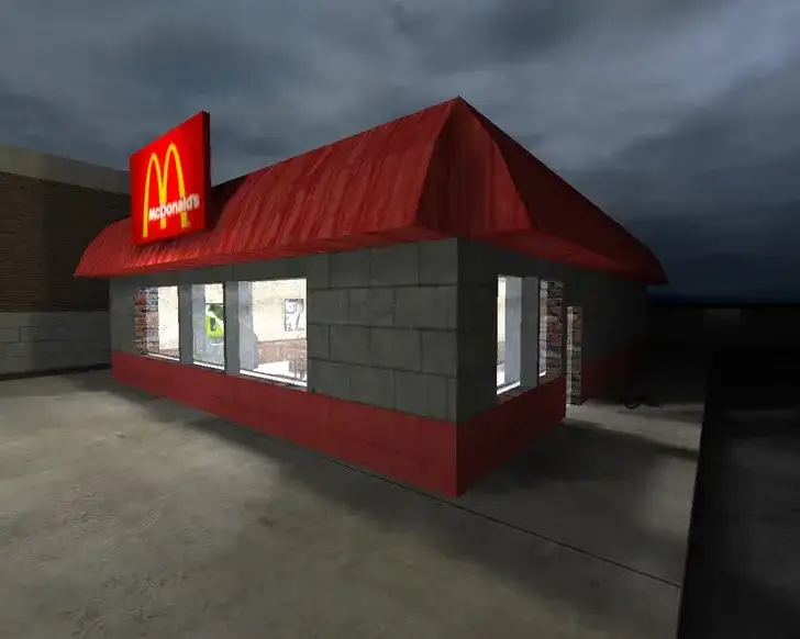 Карта «de_mcdonalds_source» для CS 1.6